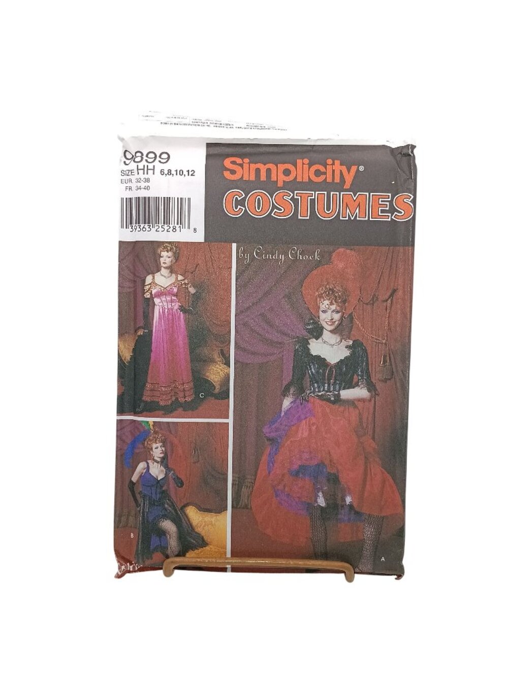 Vintage UNCUT Simplicity 9899 Misses Victorian & Saloon Costumes Sewing Pattern